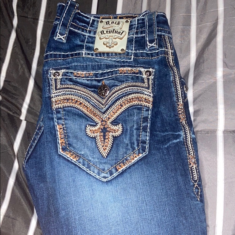 Rock Revival Blue Jeans